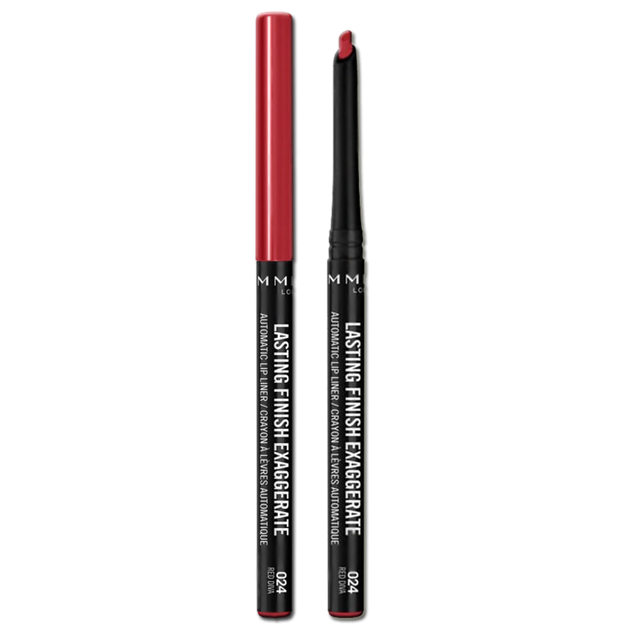 Rimmel Exaggerate Automatic Full Colour Lip Liner 024 - Red Diva
