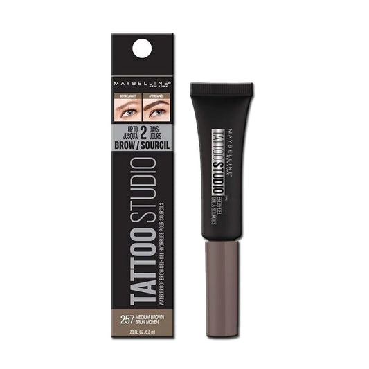 Maybelline Tatto Studio Waterproof Brow Gel 257 - Medium Brown Brun Moyen